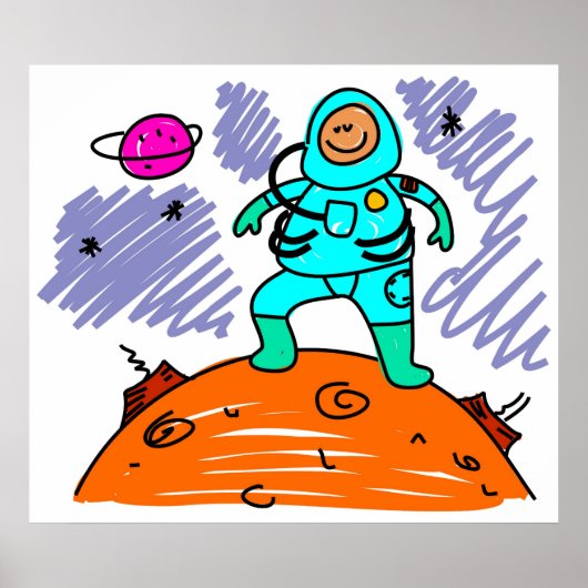 Astronaut Kid Poster (Vorne)