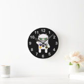 Astronaut Kitty Runde Wanduhr (Zuhause)