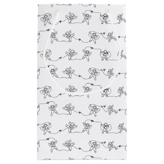 Astronaut-kleine Geschenktasche Kleine Geschenktüte (Rückseite)