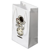 Astronaut Kleine Geschenktüte (Rückseite Schrägansicht)