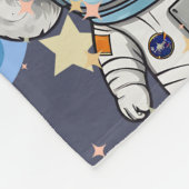 Astronaut Koala Cartoon Pattern Fleecedecke (Ecke)
