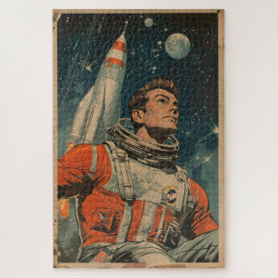 Astronaut Kunst Astronaut Galerie Kunst Vintage Ku Puzzle