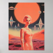 Astronaut-Kunstposter Sci-Fi-Kunst UFO-Wandkunst R Poster (Vorne)