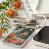 Astronaut Kunstvoll wandern im Valle Verzasca Kuns Schlüsselanhänger (Vorderseite rechts)