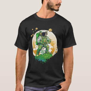 Astronaut Leprechaun im Weltraum Saint Patricks T-Shirt