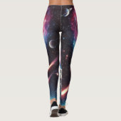 Astronaut Liebe Galaxy Print Leggings (Rückseite)
