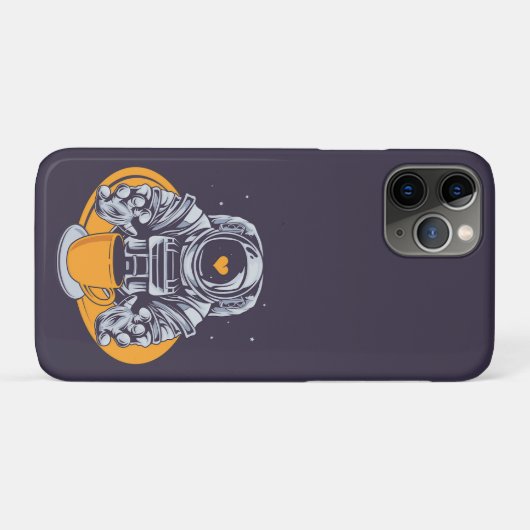 Astronaut-Liebe-Kaffee Case-Mate iPhone Hülle (Rückseite (Horizontal))