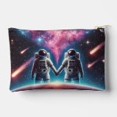 Astronaut-Liebe Nebula Zipper Pouch Zubehörtasche (Rückseite)
