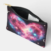Astronaut-Liebe Nebula Zipper Pouch Zubehörtasche (Offen)