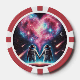 Astronaut Liebe Poker Chip