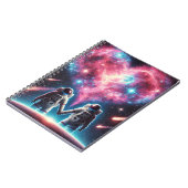 Astronaut Liebe SpiralNotebook Notizblock (Linke Seite)