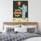Astronaut Ließ die Adventure Begin Man Höhle Leinwanddruck (Insitu (Schlafzimmer))