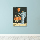 Astronaut Ließ die Adventure Begin Man Höhle Leinwanddruck (Insitu (Holzboden))