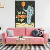 Astronaut Ließ die Adventure Begin Man Höhle Leinwanddruck (Insitu (Wohnzimmer))