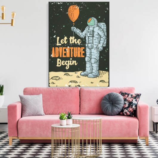 Astronaut Ließ die Adventure Begin Man Höhle Leinwanddruck (Insitu (Wohnzimmer))
