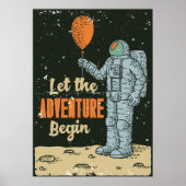 Astronaut Ließ die Adventure Begin Man Höhle Poster (Vorne)