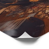 Astronaut liest ein Buch Poster (Ecke)