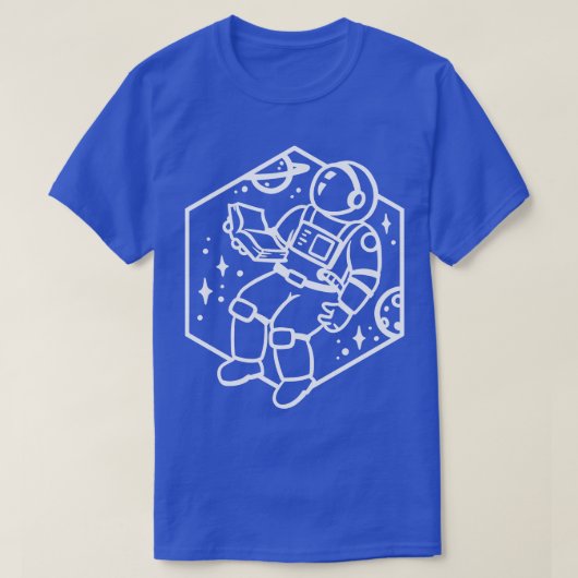 Astronaut liest T-Shirt (Design vorne)