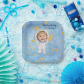 Astronaut Little Star Birthday Party Plate Pappteller (Party)