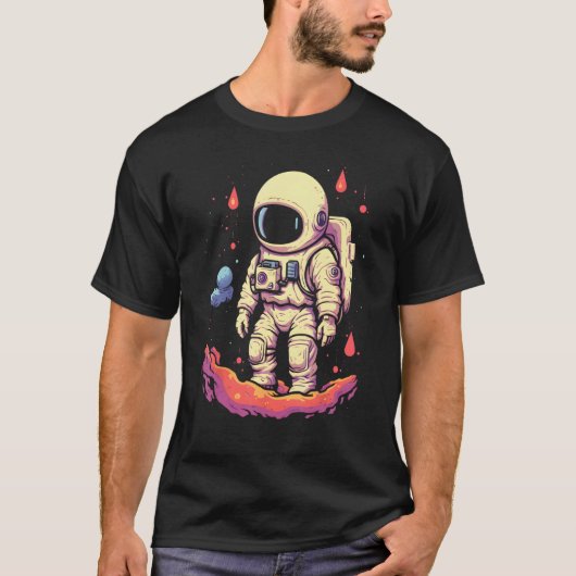 Astronaut  Lo fi Space Graphic T-Shirt (Vorderseite)