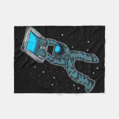 Astronaut macht Siebdruck Fleecedecke (Vorderseite (Horizontal))