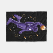 Astronaut macht Slam Dunk Fleecedecke (Vorderseite (Horizontal))