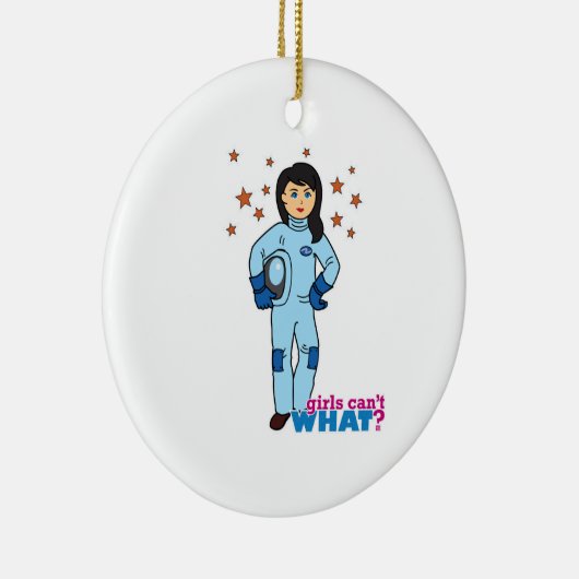 Astronaut-Mädchen 2 Keramik Ornament (Rechts)