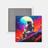 Astronaut Magnet (Vorderseite/Rückseite)