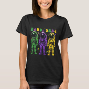 Astronaut Mardi Gras Groovy Astronomie New Orleans T-Shirt
