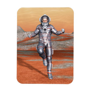 Astronaut Mars Explorer Alien Planet Weltraum Kuns Magnet