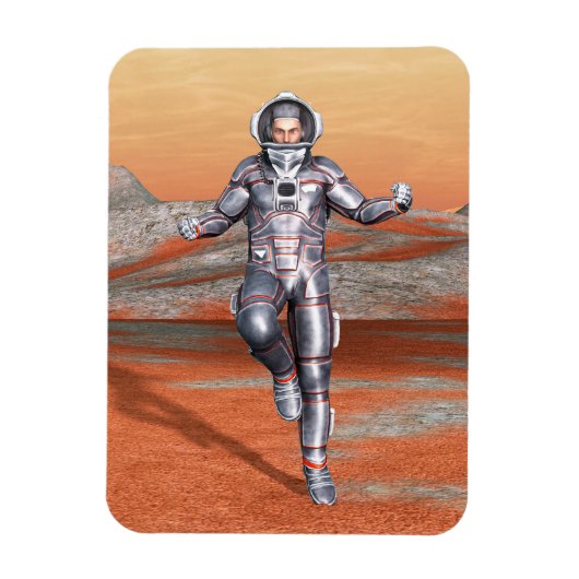 Astronaut Mars Explorer Alien Planet Weltraum Kuns Magnet (Vertikal)