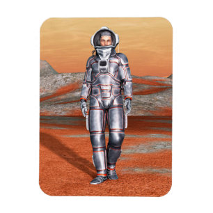 Astronaut Mars Explorer Alien Planet Weltraum Kuns Magnet