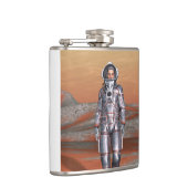 Astronaut Mars - Space Explorer auf Alien Planet Flachmann (Rechts)