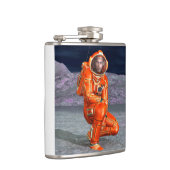 Astronaut Mars Space Explorer auf Alien Planet Flachmann (Rechts)