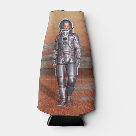 Astronaut Mars - Space Explorer auf Alien Planet Flaschenkühler (Vorderseite)