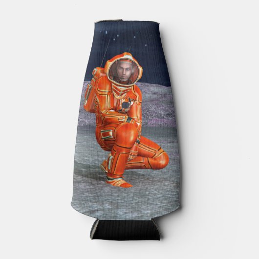 Astronaut Mars Space Explorer auf Alien Planet Flaschenkühler (Vorderseite)