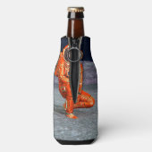 Astronaut Mars Space Explorer auf Alien Planet Flaschenkühler (Flasche Rückseite)