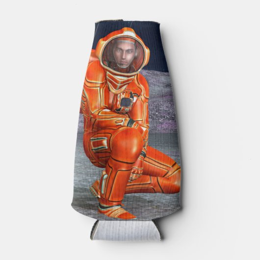 Astronaut Mars Space Explorer auf Alien Planet Flaschenkühler (Vorderseite)