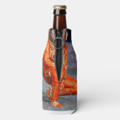 Astronaut Mars Space Explorer auf Alien Planet Flaschenkühler (Flasche Rückseite)