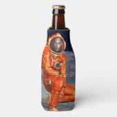 Astronaut Mars Space Explorer auf Alien Planet Flaschenkühler (Flaschenvorderseite)