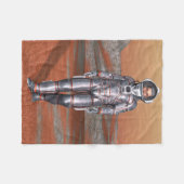 Astronaut Mars - Space Explorer auf Alien Planet Fleecedecke (Vorderseite (Horizontal))