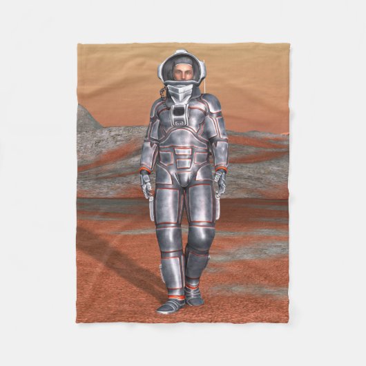 Astronaut Mars - Space Explorer auf Alien Planet Fleecedecke (Vorderseite)