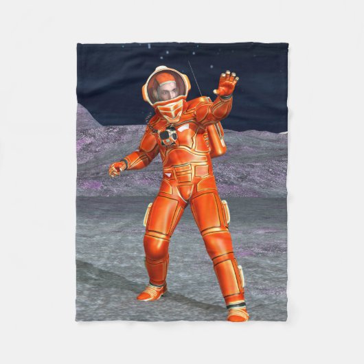 Astronaut Mars Space Explorer auf Alien Planet Fleecedecke (Vorderseite)