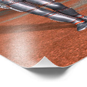 Astronaut Mars - Space Explorer auf Alien Planet Fotodruck (Ecke)