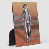 Astronaut Mars - Space Explorer auf Alien Planet Fotoplatte (Seite)