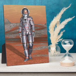 Astronaut Mars - Space Explorer auf Alien Planet Fotoplatte