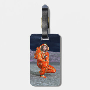 Astronaut Mars Space Explorer auf Alien Planet Gepäckanhänger