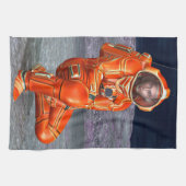 Astronaut Mars Space Explorer auf Alien Planet Handtuch (Horizontal)