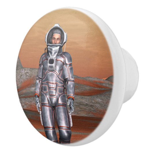Astronaut Mars Space Explorer auf Alien Planet Keramikknauf (Rechts)
