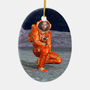 Astronaut Mars Space Explorer auf Alien Planet Keramikornament